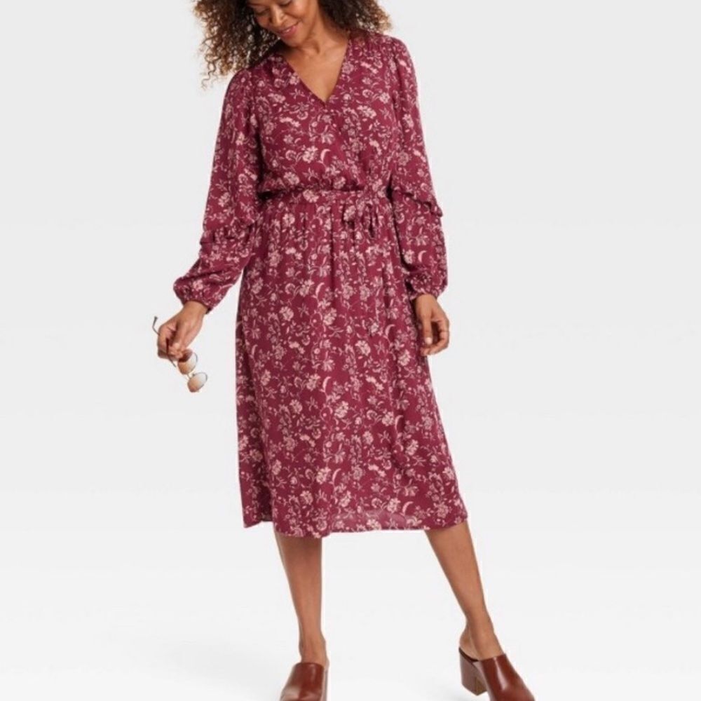 Women’s XXL Dress & Popover Top Bundle Floral Dress, Black Dress, Chambray 2XL - Picture 3 of 16